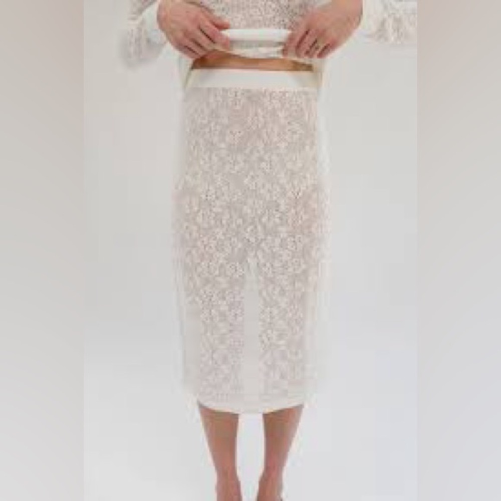 Beklina white Maria lace skirt